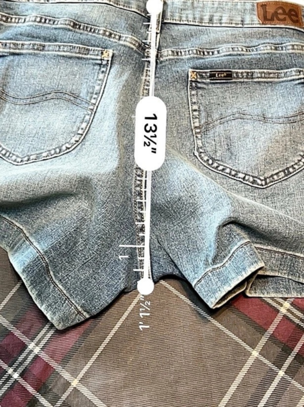Lee The Scroll Jean Shorts in Blue Size 12 NWT - Picture 4 of 9